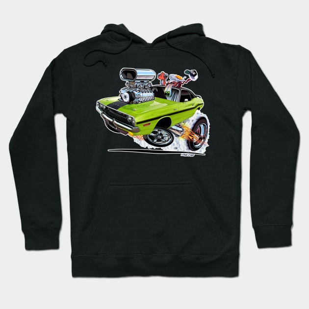 Vince Crain High Octane 1970 Dodge Challenger Hoodie by vincecrain